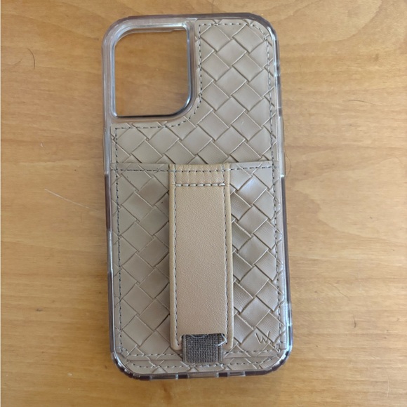 iPhone 16 Walli Tan Woven Phone Case with Stand - Picture 1 of 2